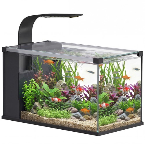 Pawhut acquario casalingo - casalingo, 24l